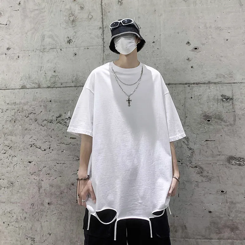 PAINT STAIN Minimalist Style Versatile T Shirt Men's-28