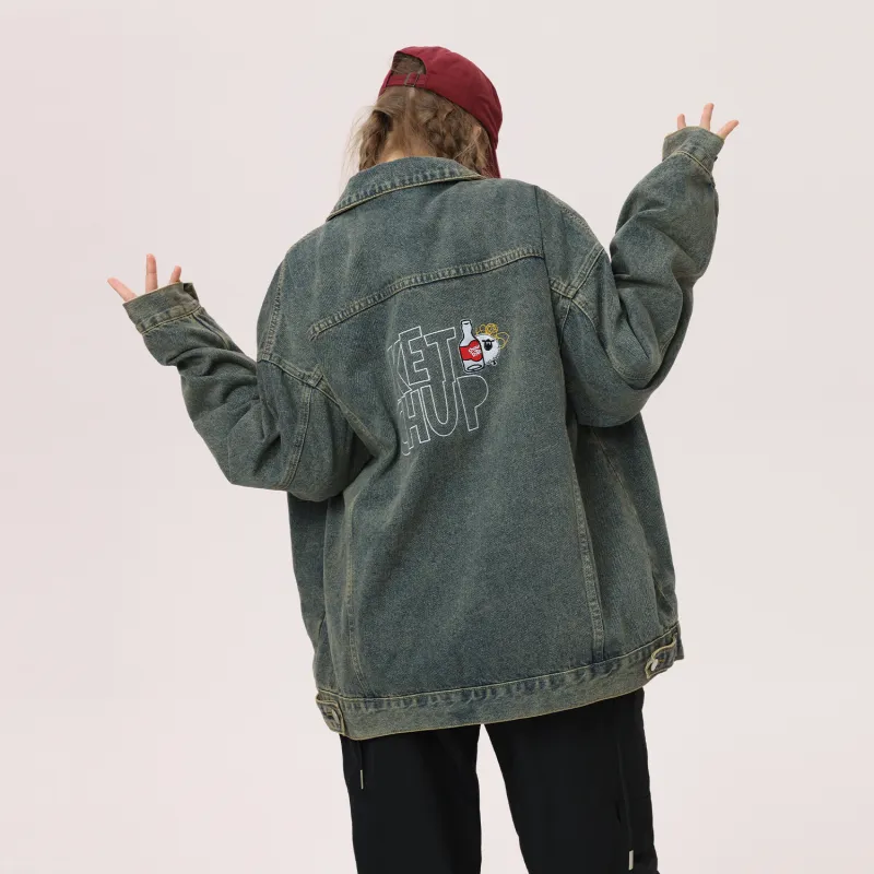 SHAUN THE SHEEP Denim Jacket Unisex Vintage Blue-2