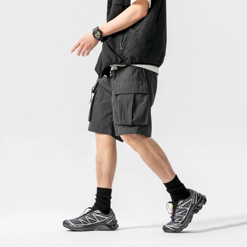 MIIRACER Casual Shorts Unisex Dark Red-22