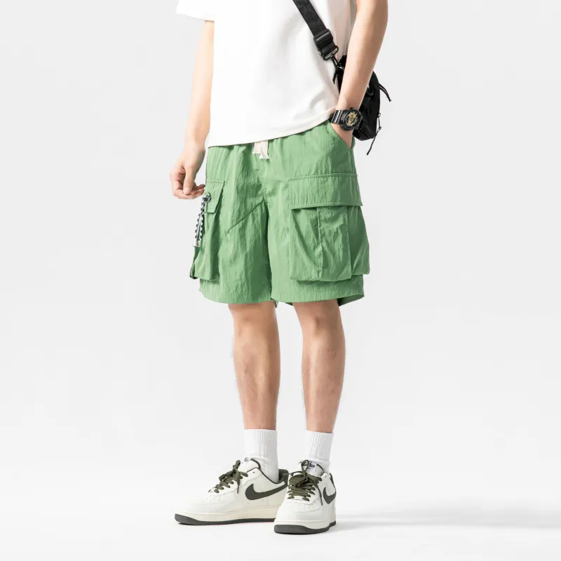 MIIRACER Casual Shorts Unisex Dark Red-14