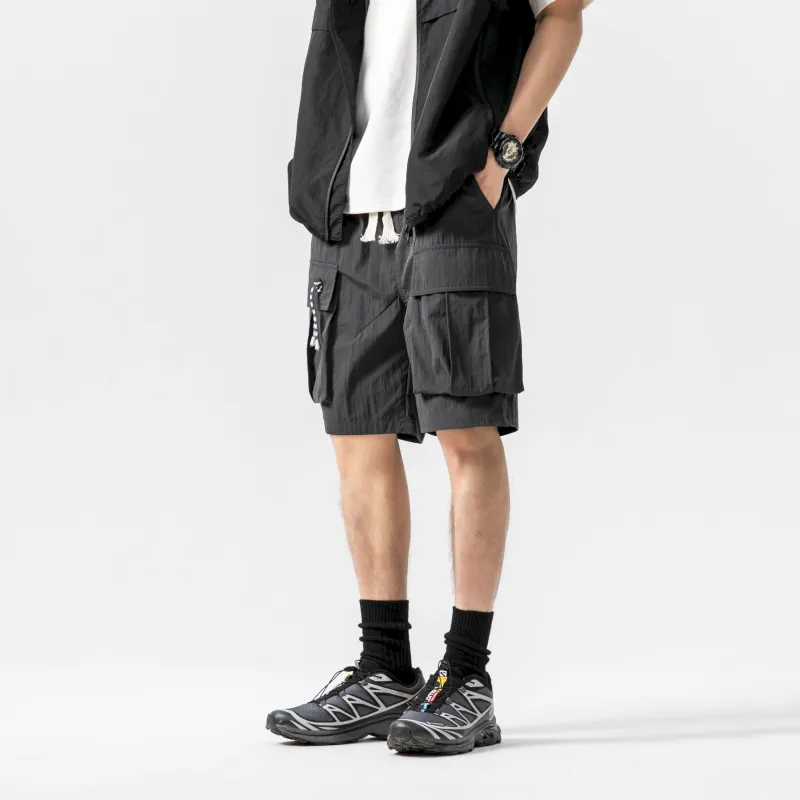 MIIRACER Casual Shorts Unisex Dark Red-21