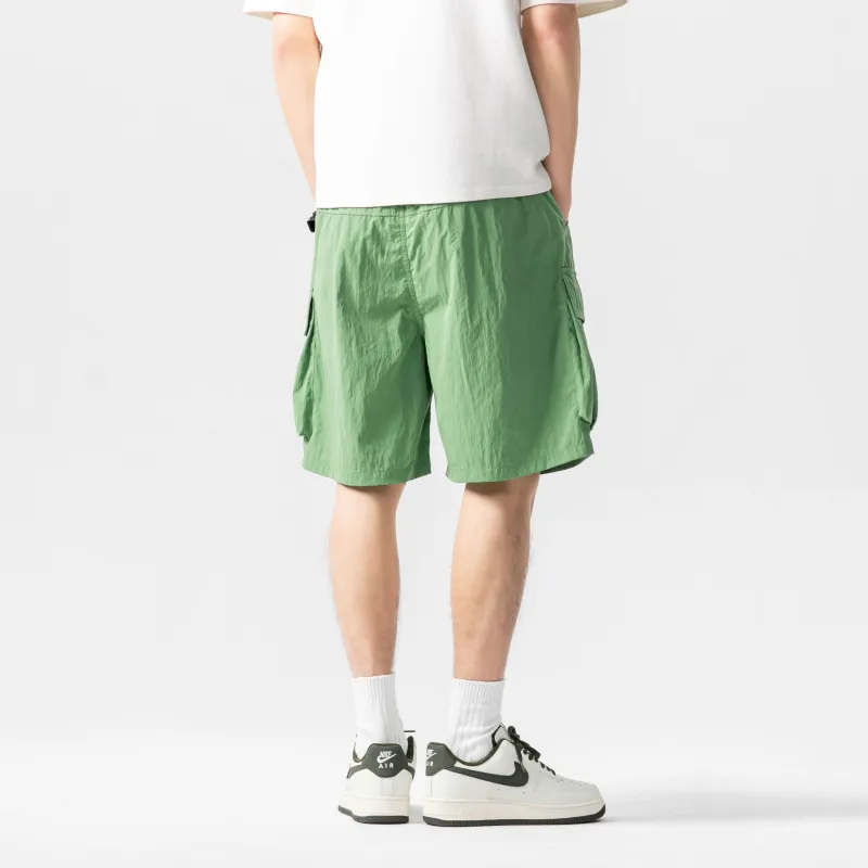 MIIRACER Casual Shorts Unisex Dark Red-17