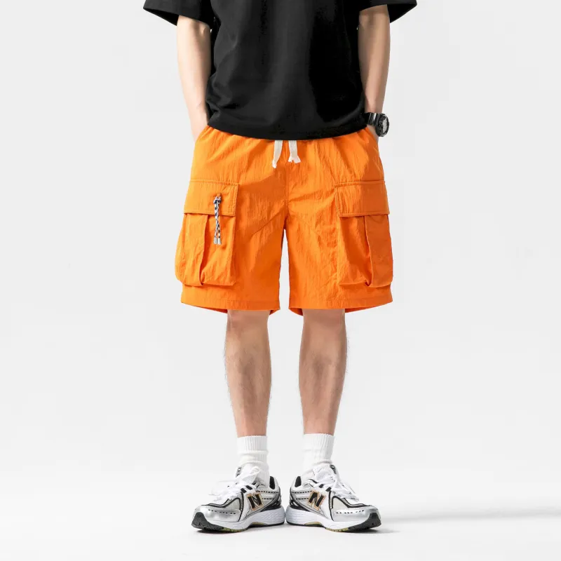 MIIRACER Casual Shorts Unisex Dark Red-5