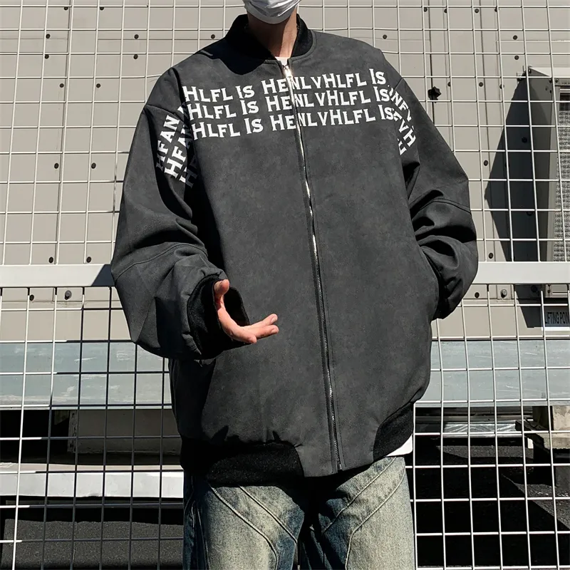 Individual Leather Jacket Single Item Unisex Classic Black Gray Tone-5