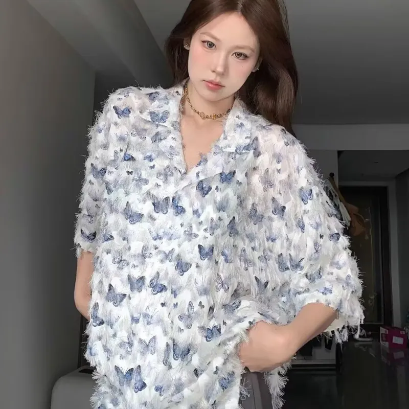 REXSHION Shirts Unisex Blue-3