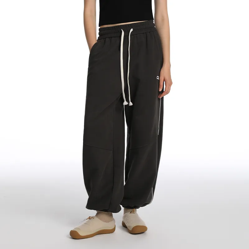 QISENYAR Casual Pants Unisex Dark Gray-1