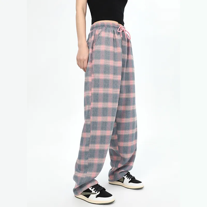 QISENYAR Casual Pants Women's Sweetheart Pink-5