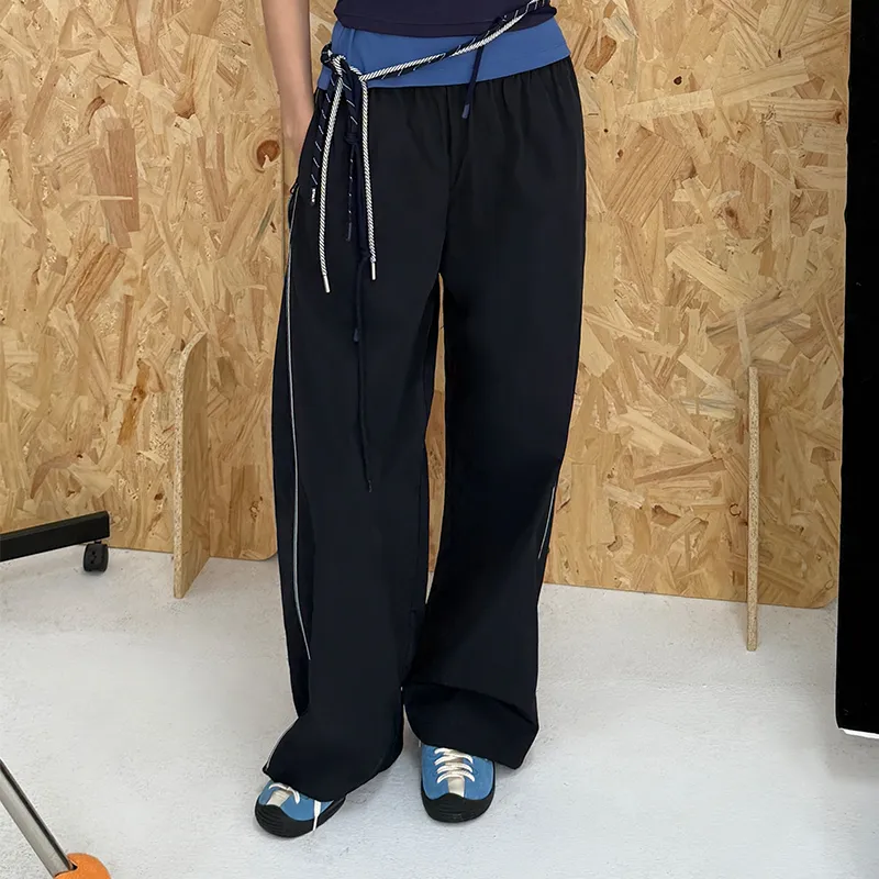 QISENYAR Casual Pants Women's Black-2