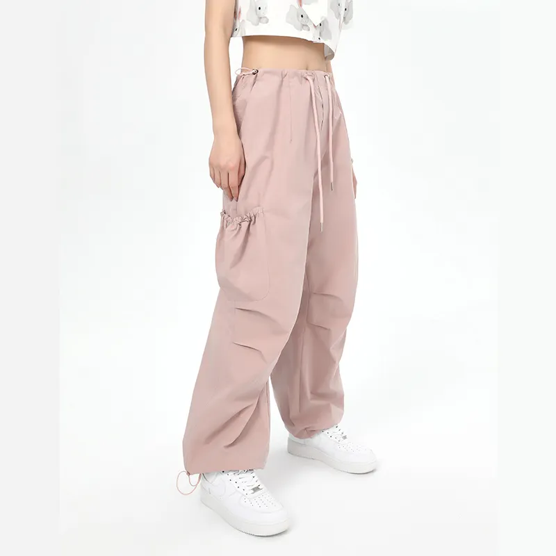 QISENYAR Cargo Pants Women's Pink-4