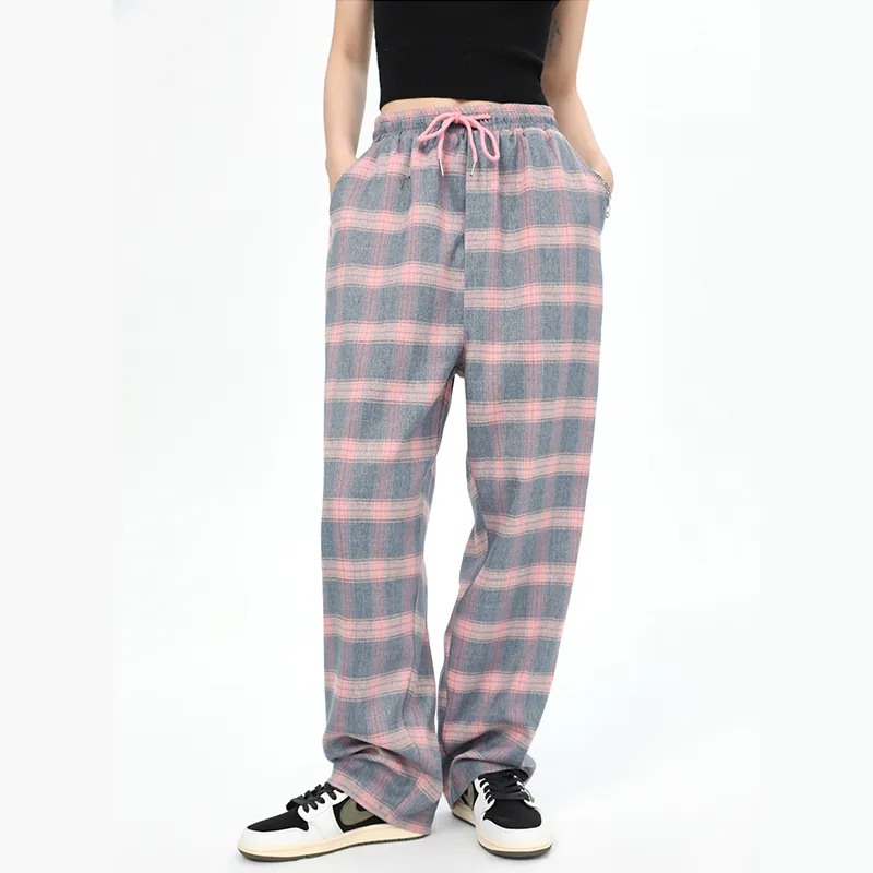 QISENYAR Casual Pants Women's Sweetheart Pink-2