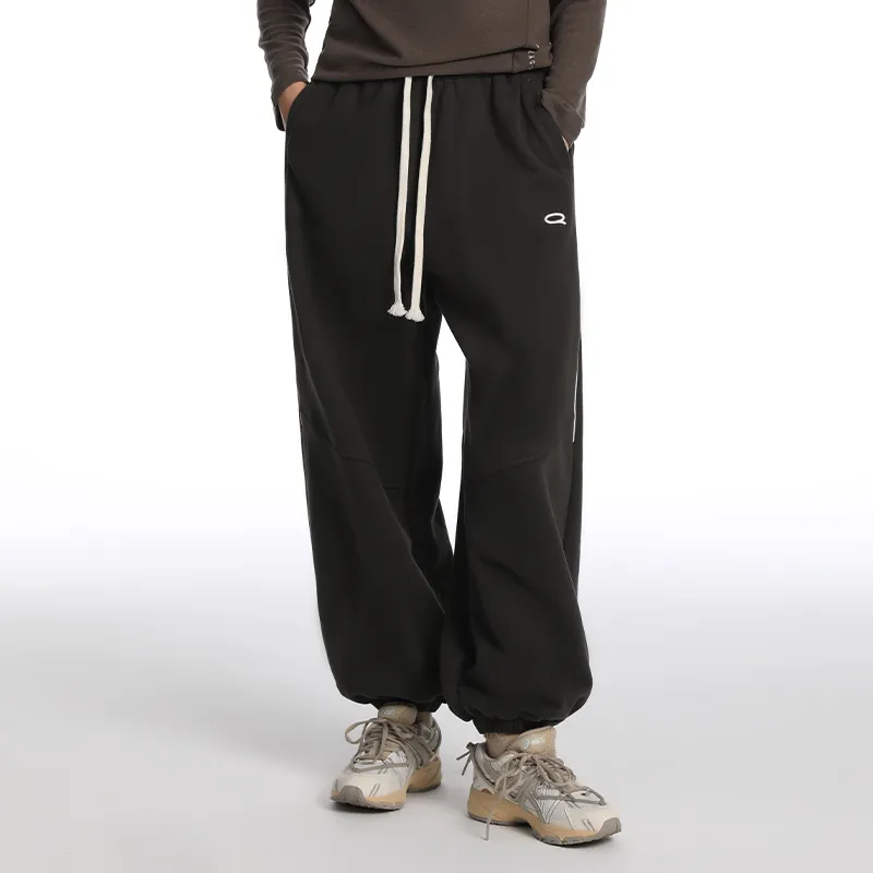 QISENYAR Casual Pants Unisex Dark Gray-3