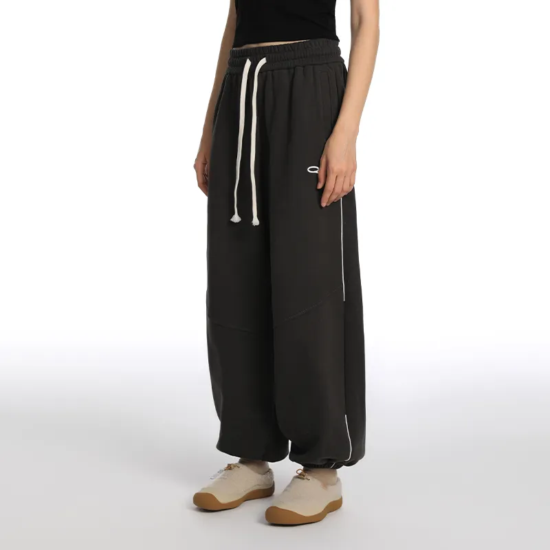 QISENYAR Casual Pants Unisex Dark Gray-2