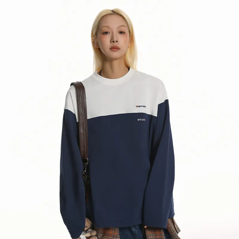 QISENYAR T Shirt Unisex Navy Blue-6
