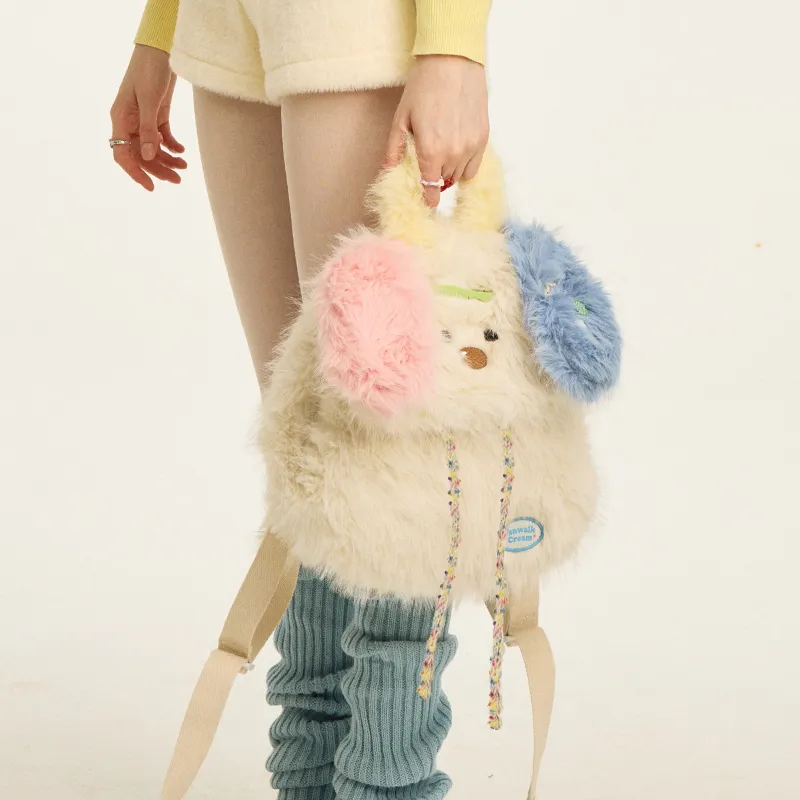 VANWALK Polyester Backpack Women's Sweet Chestnut Puppy/Lucky Puppy/Cloud Star Bunny-6