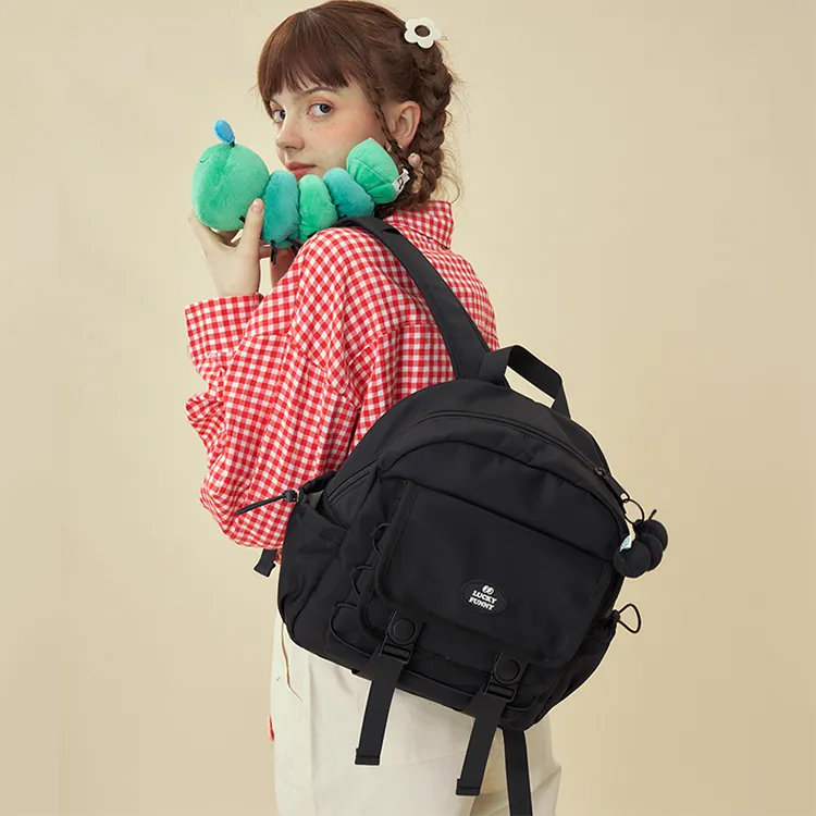 VANWALK Caterpillar Series Polyester Backpack Women's Yellow-5