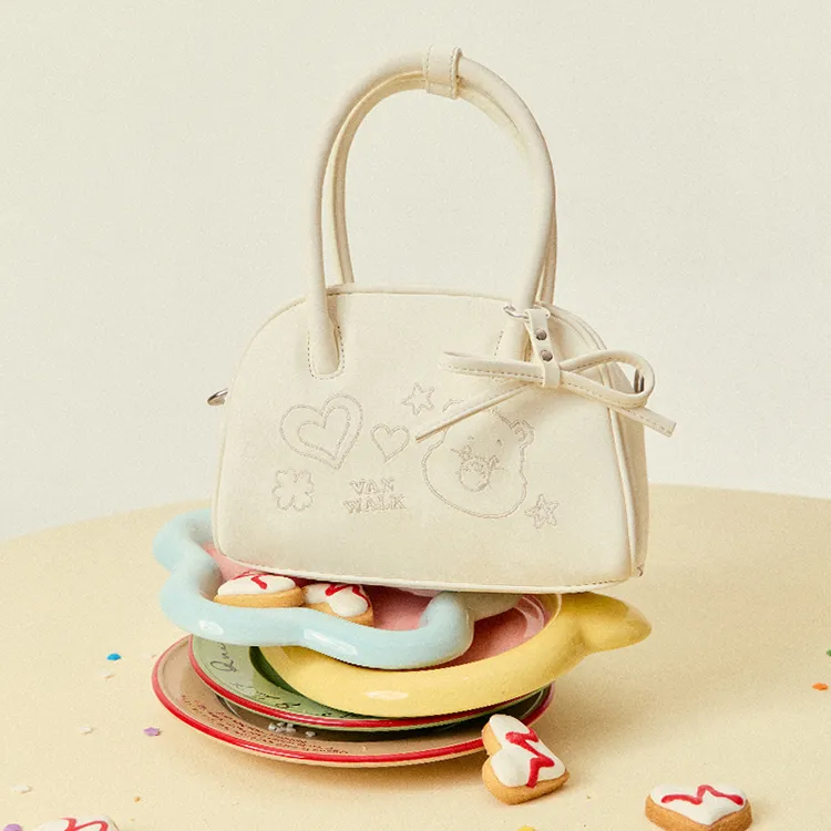 VANWALK × CareBears Collaboration PU With Polyester Boston Bag, Shoulder Bag Regular Women's Multicolor-1