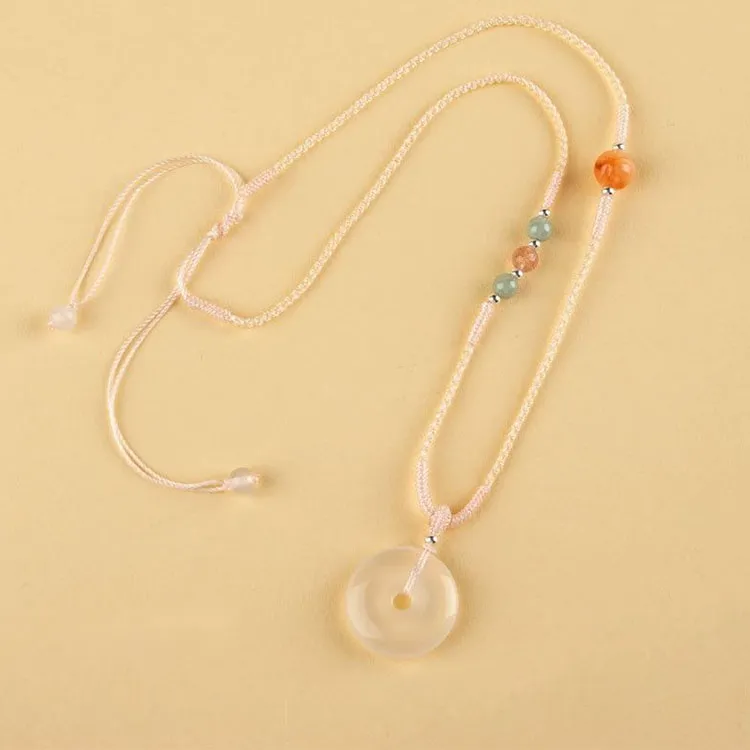 LUXLINE Agate Jade Necklaces Unisex-10