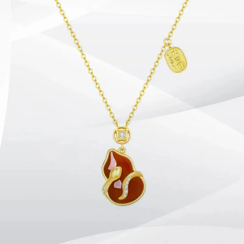 LUXLINE Natural Agate Necklaces Women's-2