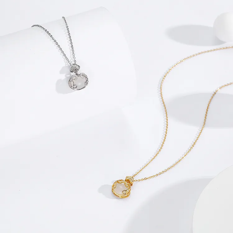 LUXLINE Chalcedony Necklaces Women's-3