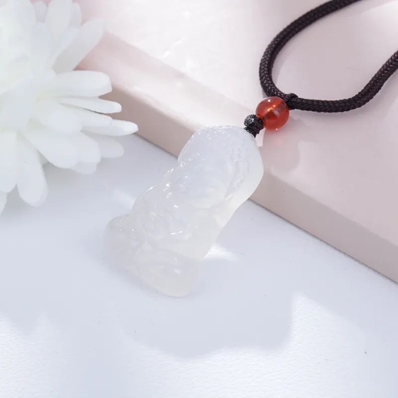 LUXLINE Chalcedony Jade Necklaces Unisex-4