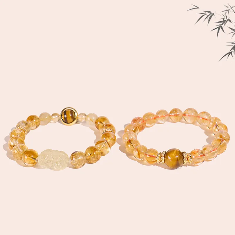 LUXLINE Crystal Jade Bracelets Unisex-5