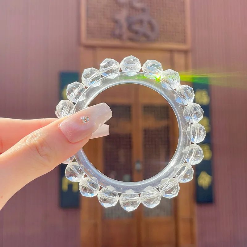 LUXLINE Natural White Crystal Bracelets Unisex-2