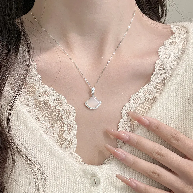 LUXLINE Natural Chalcedony Necklaces Women's-1
