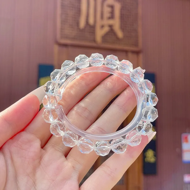 LUXLINE Natural White Crystal Bracelets Unisex-6