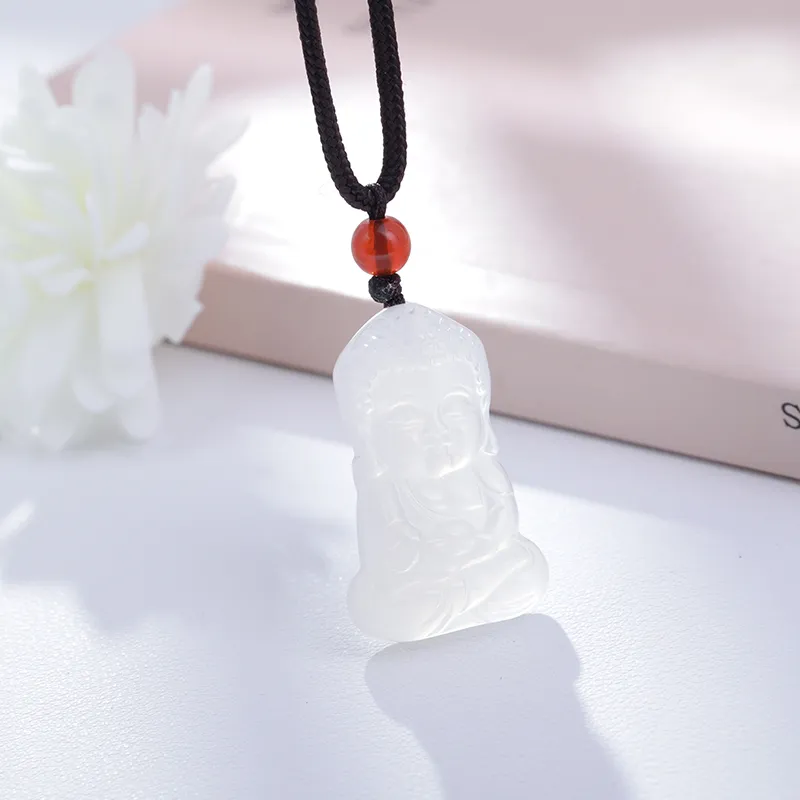 LUXLINE Chalcedony Jade Necklaces Unisex-3