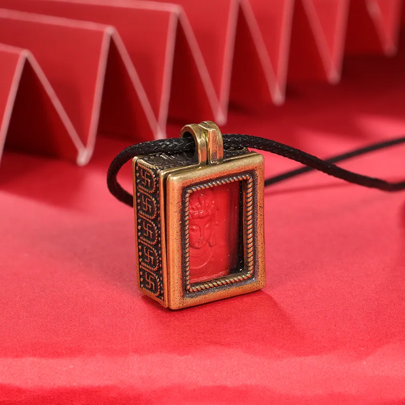 LUXLINE Cinnabar Jade Necklaces Unisex-3