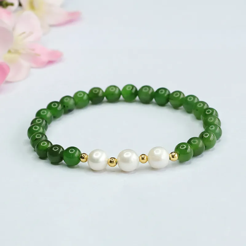 LUXLINE Hetian Jade Bracelets Jasper Women's-2