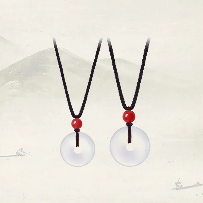 LUXLINE Natural Chalcedony Necklaces Unisex-16