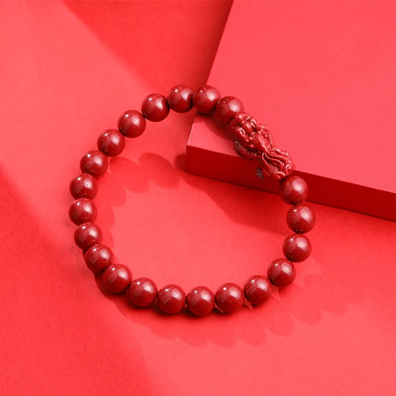 LUXLINE Reconstructed Cinnabar Bracelets Unisex-3