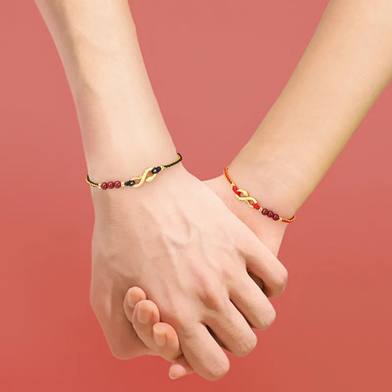 LUXLINE Reconstructed Cinnabar Bracelets Unisex-13