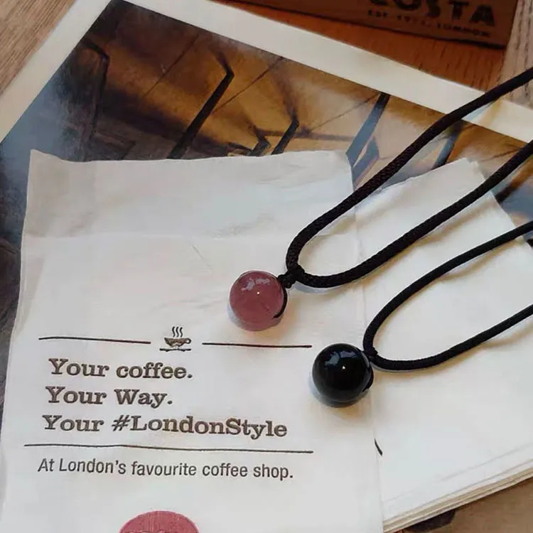 LUXLINE Obsidian Jade Necklaces Unisex-17