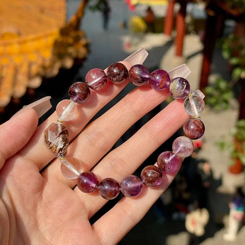 LUXLINE Natural White Crystal Bracelets Unisex-4
