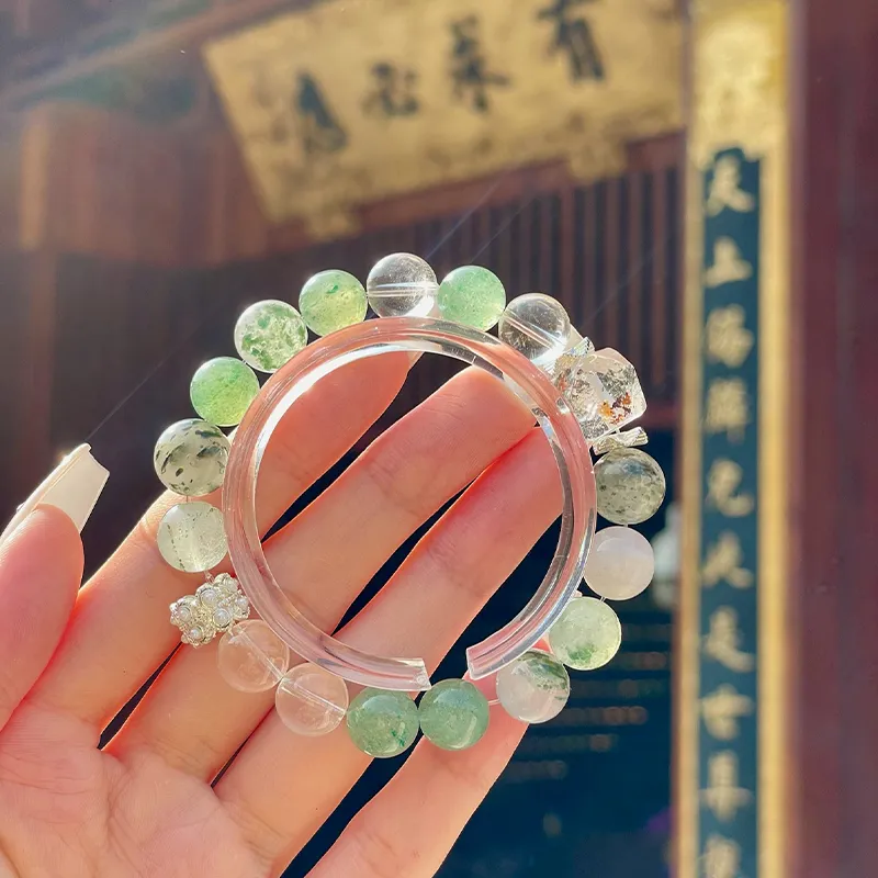 LUXLINE Natural White Crystal Bracelets Unisex-4