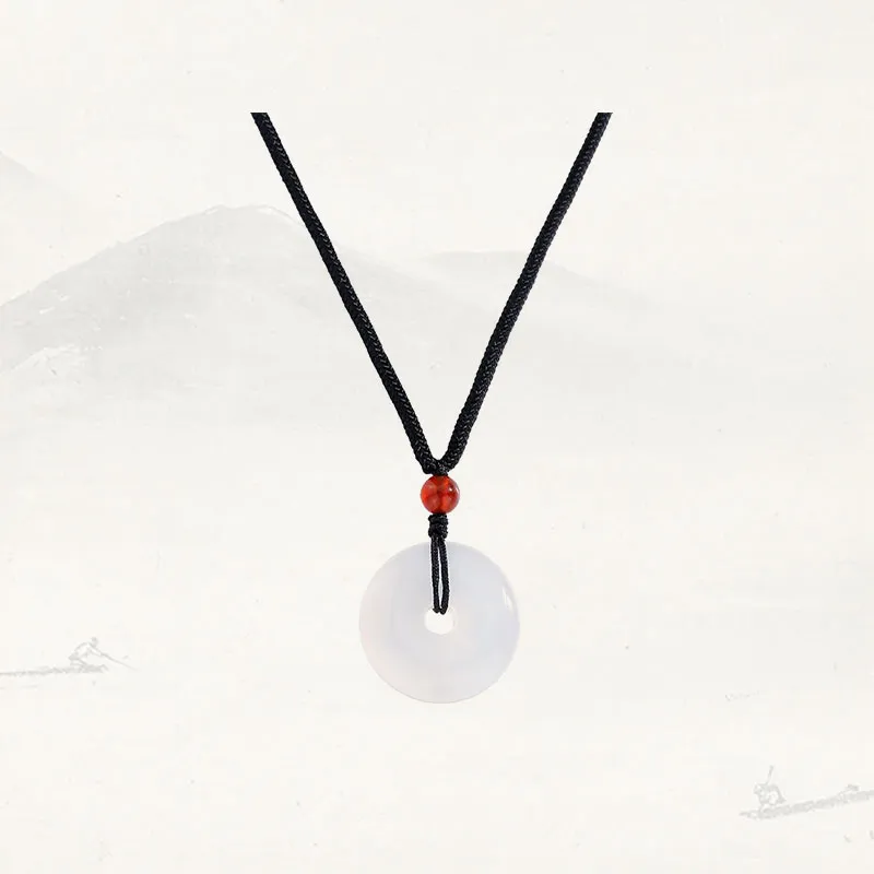 LUXLINE Natural Chalcedony Necklaces Unisex-4