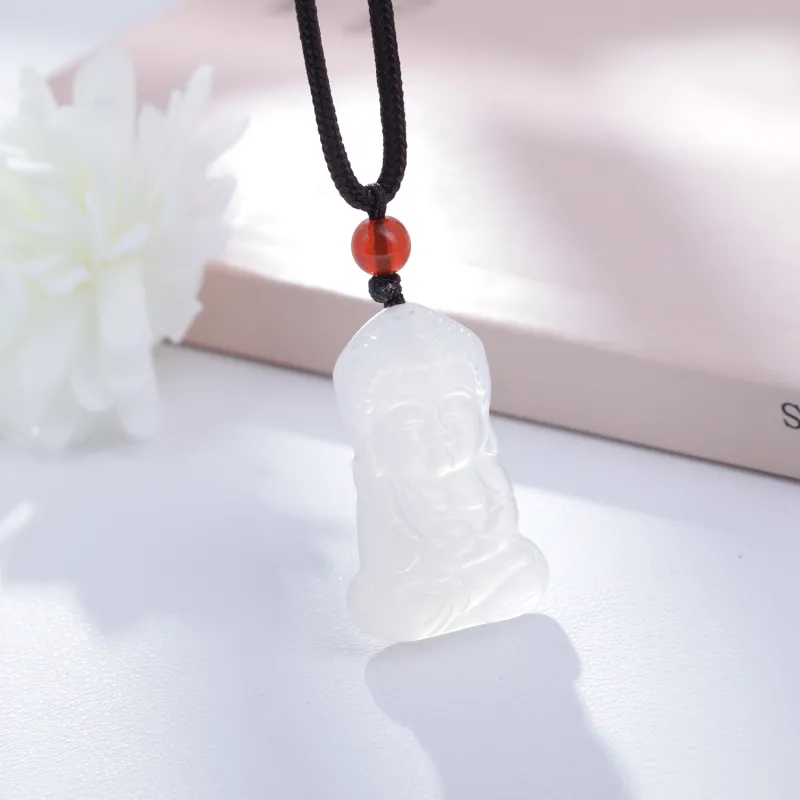 LUXLINE Chalcedony Jade Necklaces Unisex-11