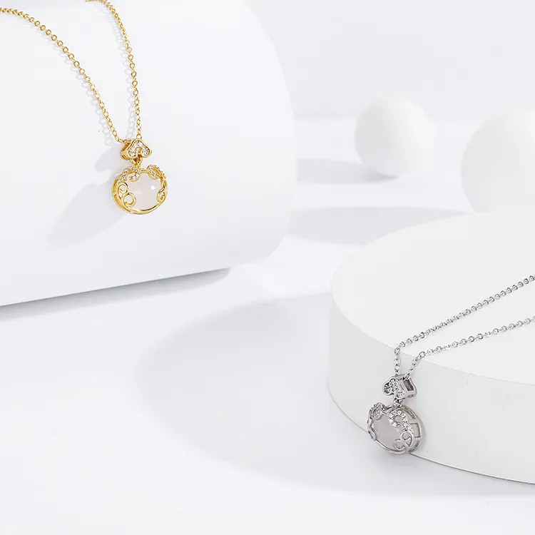 LUXLINE Chalcedony Necklaces Women's-1
