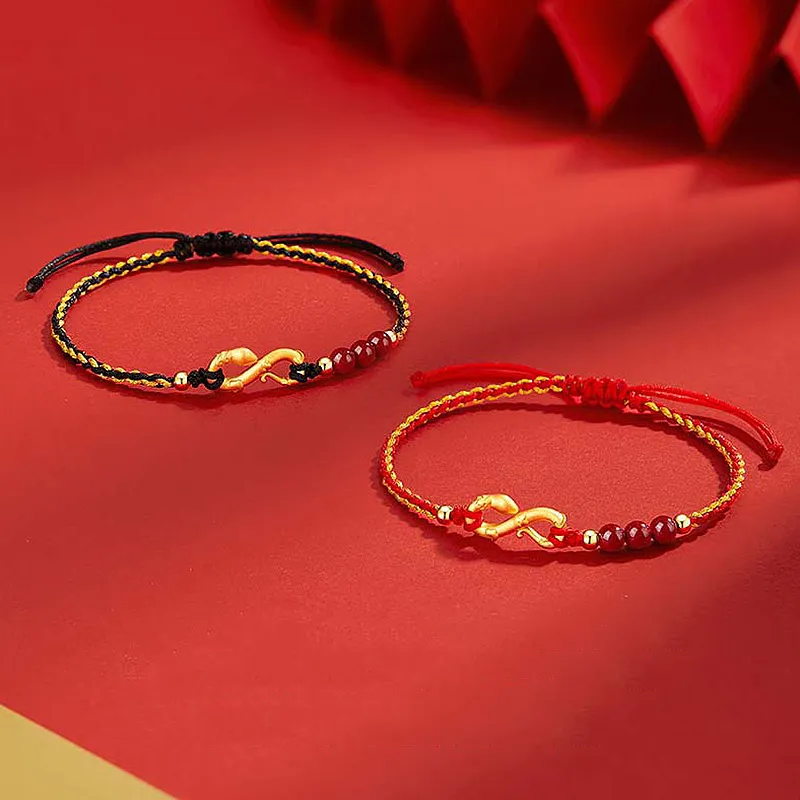 LUXLINE Reconstructed Cinnabar Bracelets Unisex-10