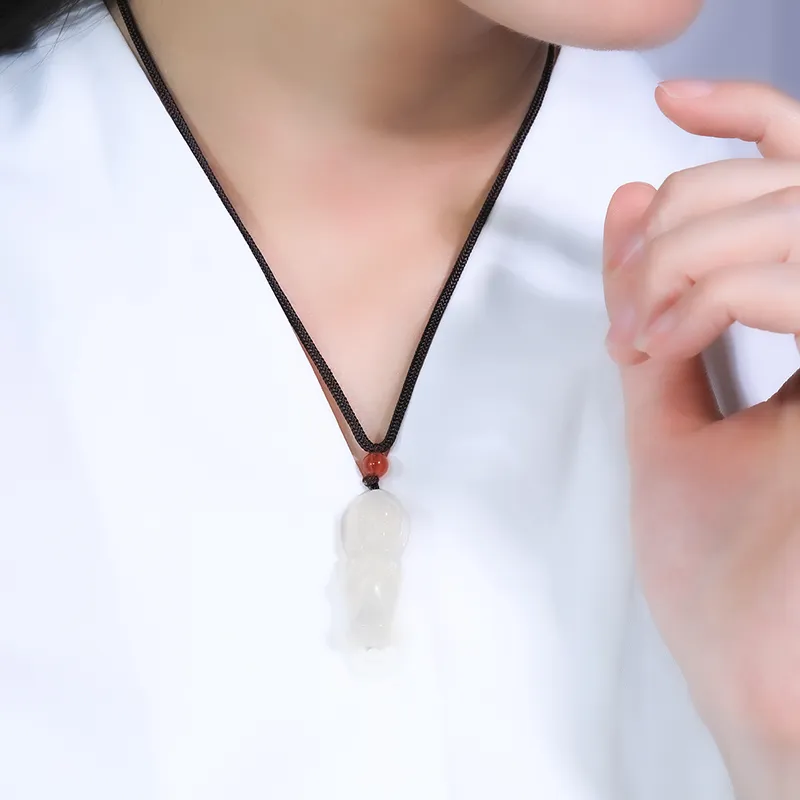 LUXLINE Chalcedony Jade Necklaces Unisex-6