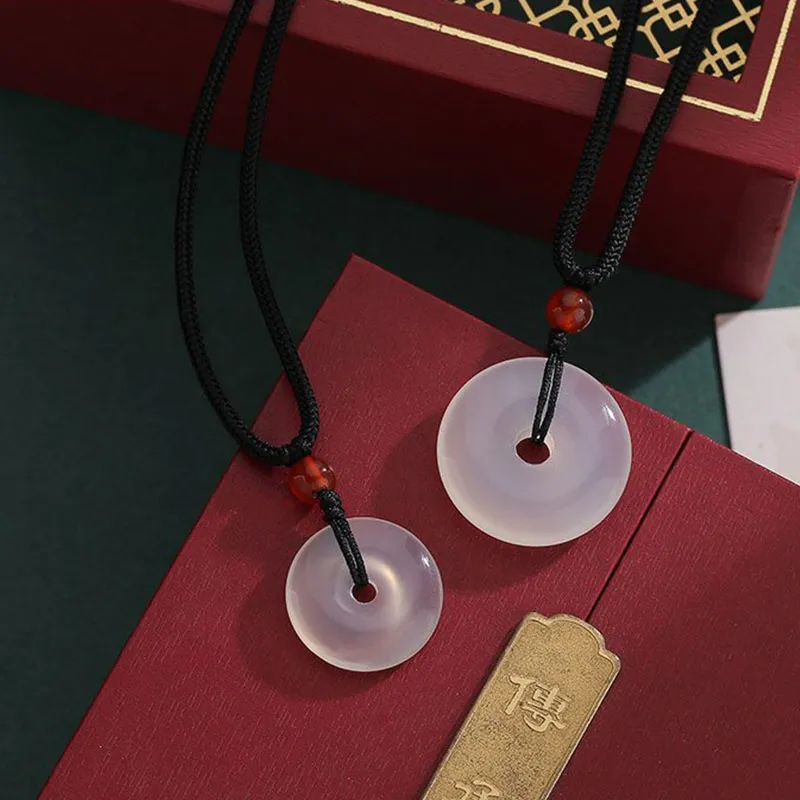 LUXLINE Natural Chalcedony Necklaces Unisex-15