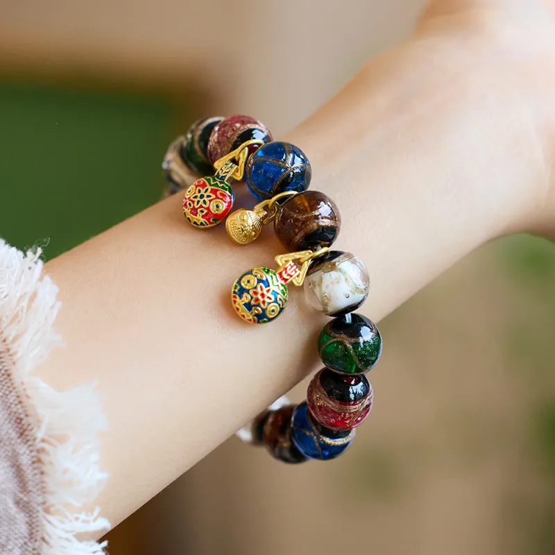 LUXLINE Colored Glaze Bracelets Unisex-4