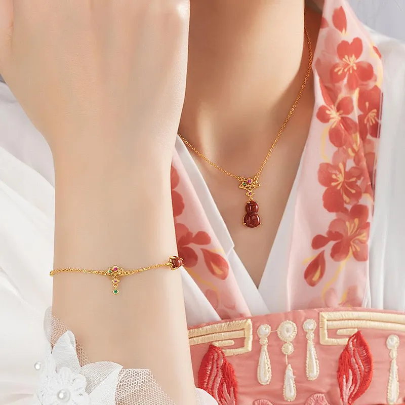 LUXLINE Natural Agate Necklaces Women's-2