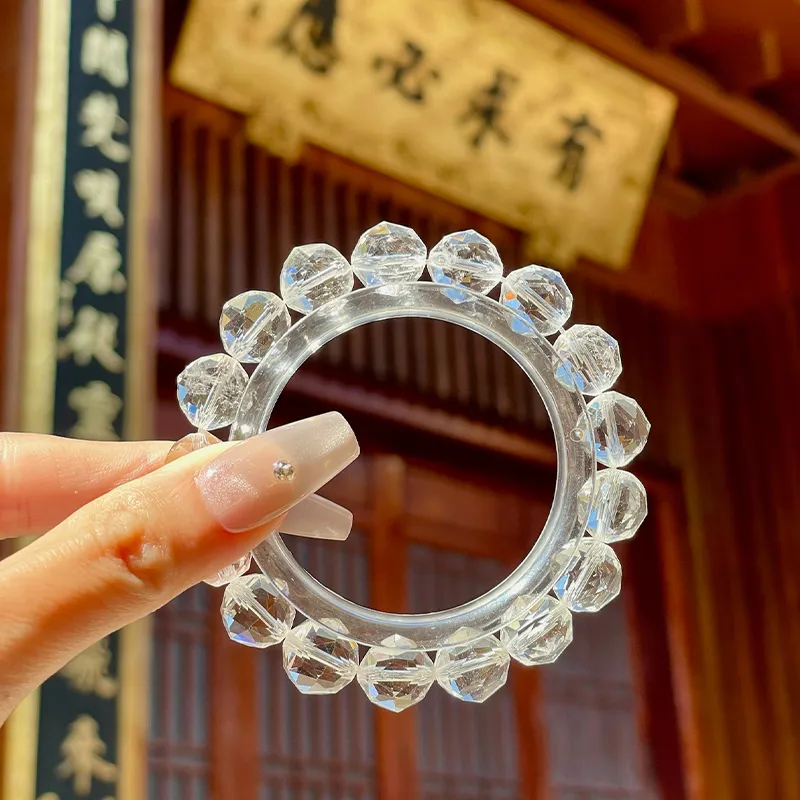LUXLINE Natural White Crystal Bracelets Unisex-12