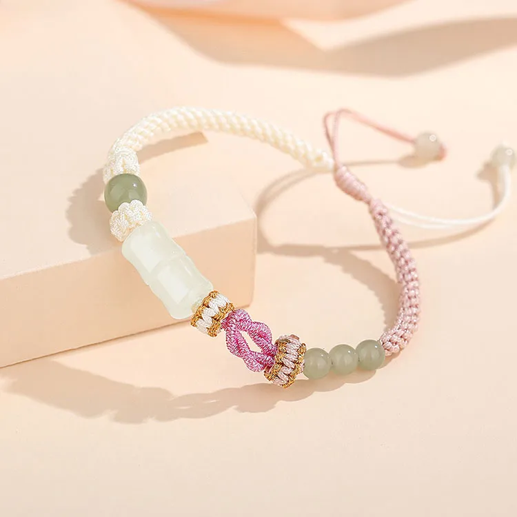 LUXLINE Natural Chalcedony Jade Bracelets Unisex-1