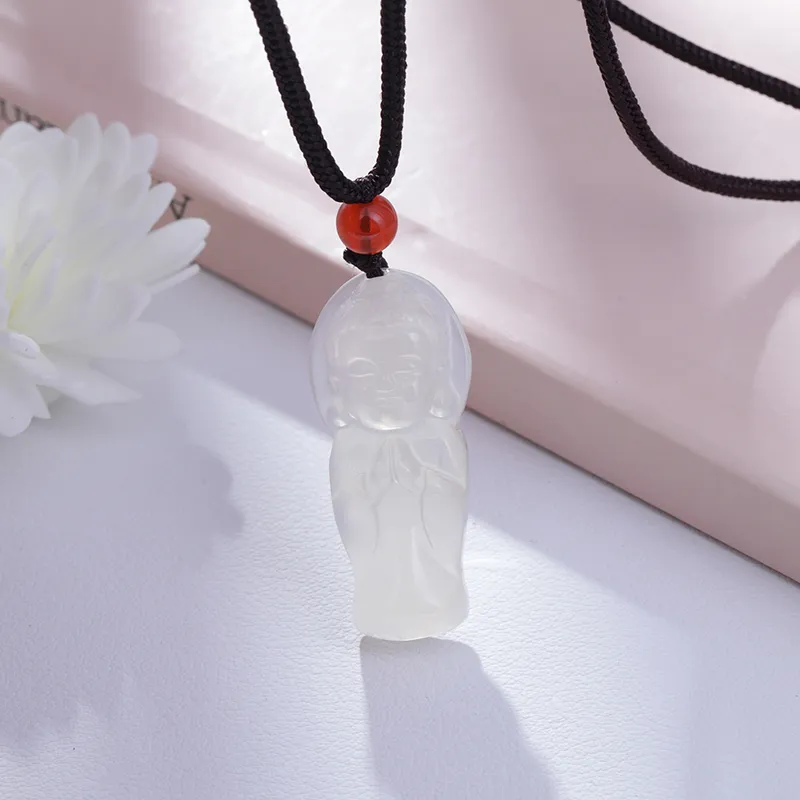 LUXLINE Chalcedony Jade Necklaces Unisex-8