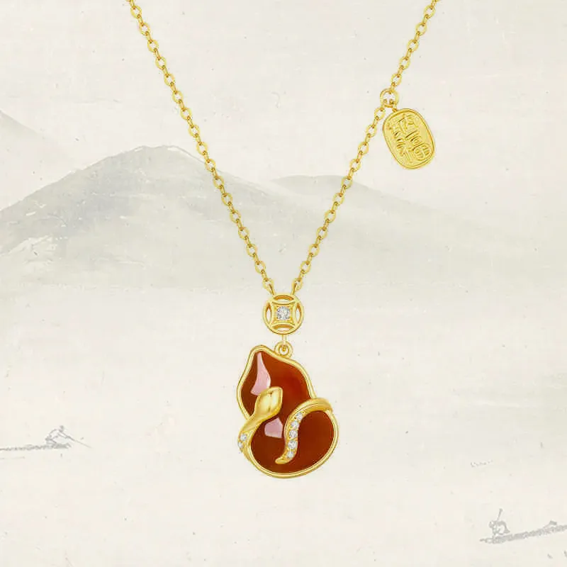 LUXLINE Natural Agate Necklaces Women's-3