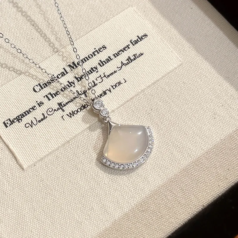 LUXLINE Natural Chalcedony Necklaces Women's-4